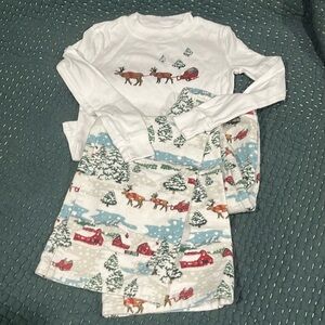 Garnet Hill Kids Flannel pajama pants and long sleeve pj shirt